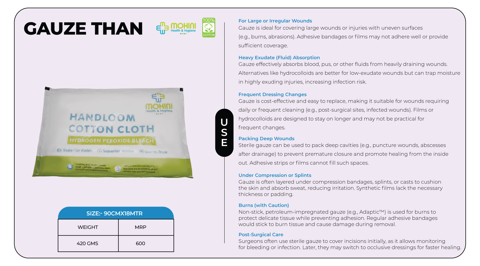 Mohini Handloom Cotton Cloth (Gauze Than)